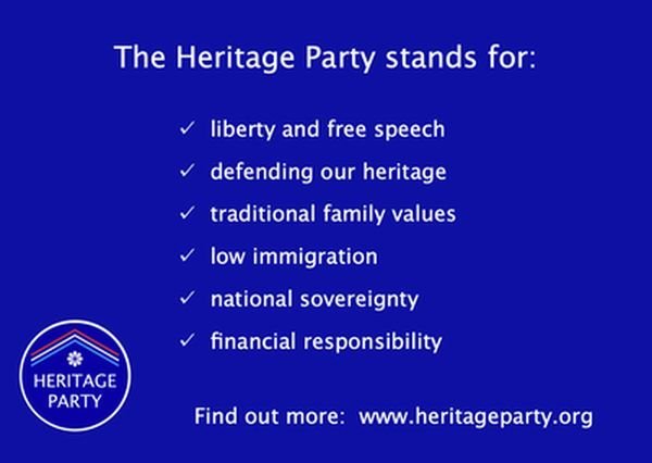 The Heritage Party – a new UK political party to get behind